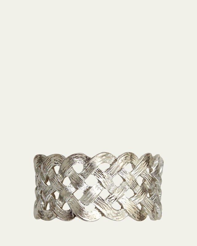 Platinum Braid Napkin Rings Jewels, Set of 4